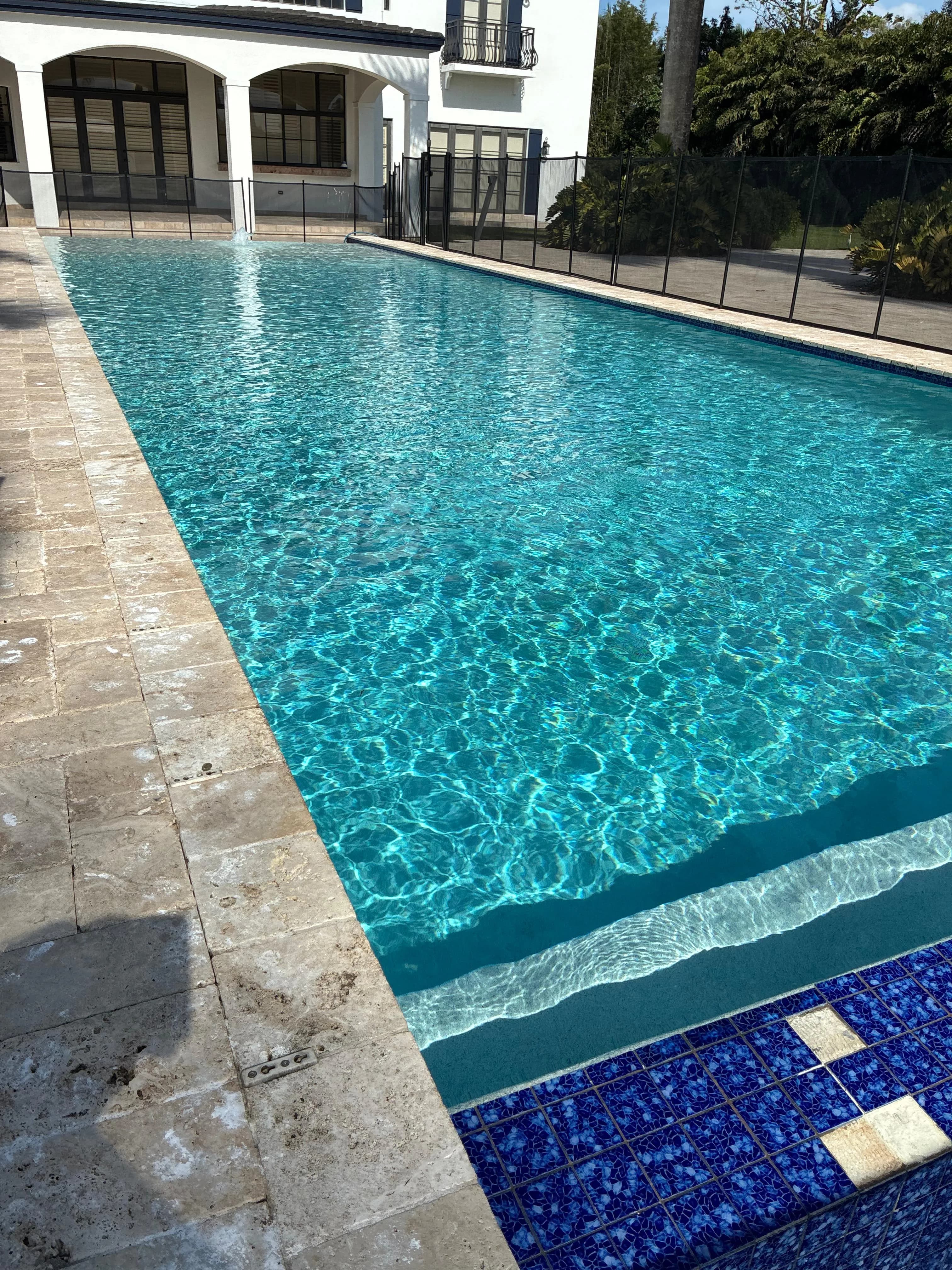 Luxury Pool — Travertine & Mediterranean Style